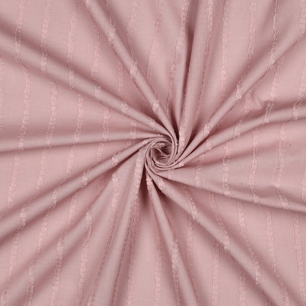 Baumwoll Volie Dobby "Stripes" - altrosa
