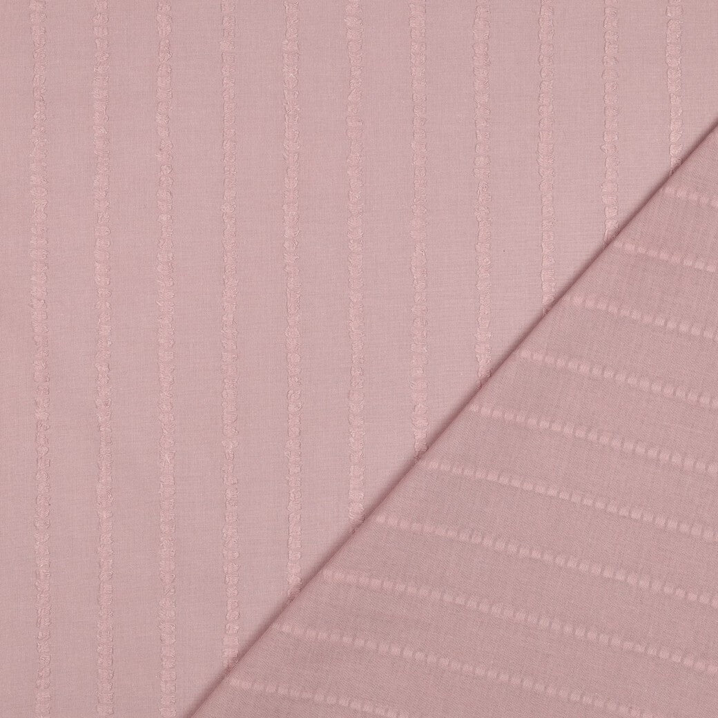 Baumwoll Volie Dobby "Stripes" - altrosa
