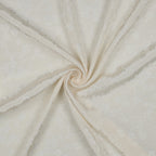 Viskose Jacquard - Blümchen ecru