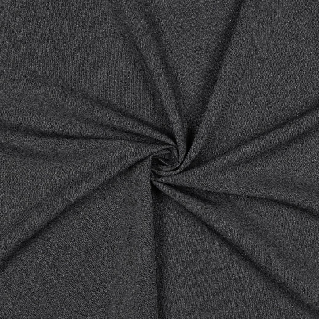 Gabardine - schwarz melange mit Glitzer