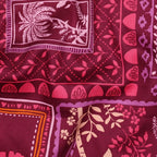 Baumwoll Satin "Patchwork" - bordeaux