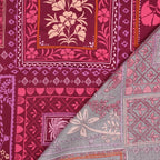 Baumwoll Satin "Patchwork" - bordeaux