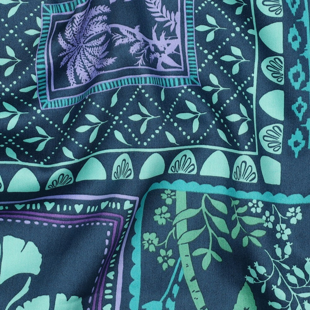 Baumwoll Satin "Patchwork" - grün