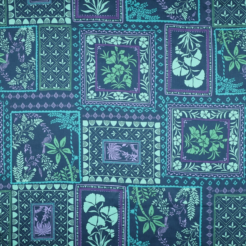 Baumwoll Satin "Patchwork" - grün