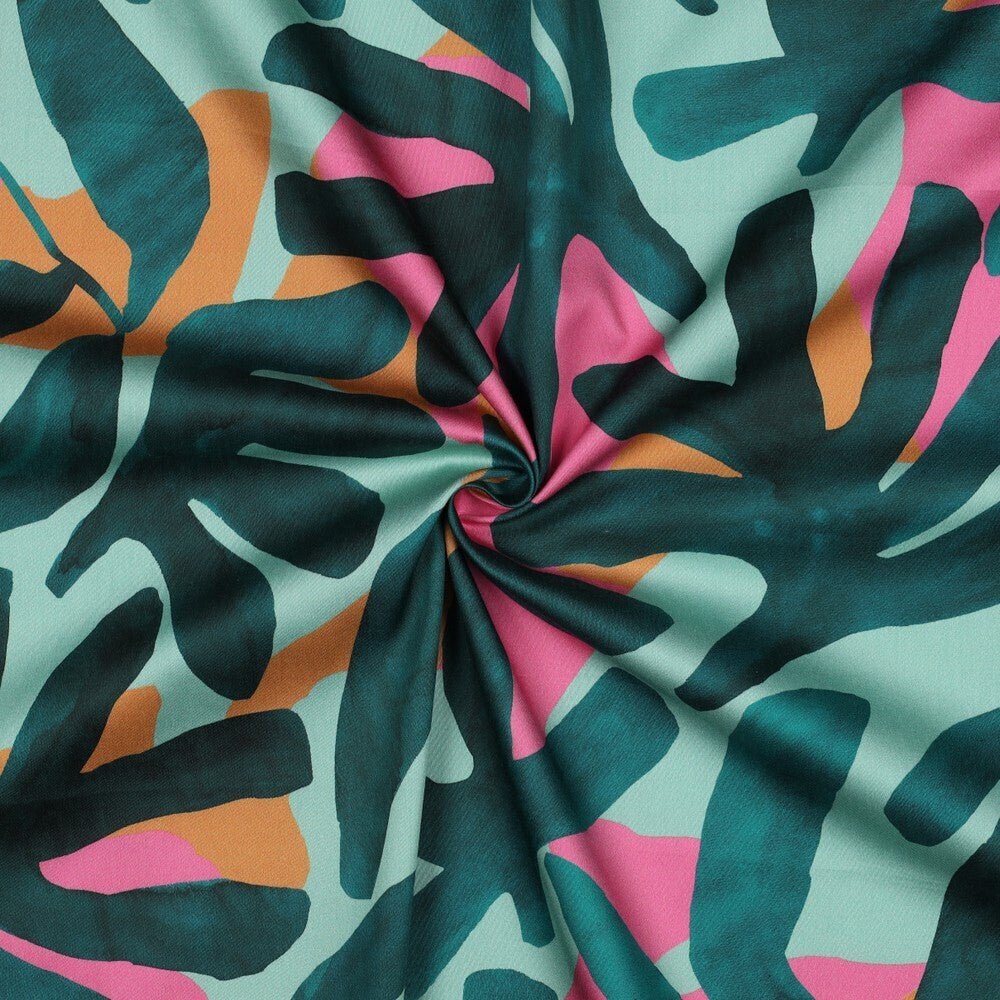 Baumwoll Satin "exotic" - grün