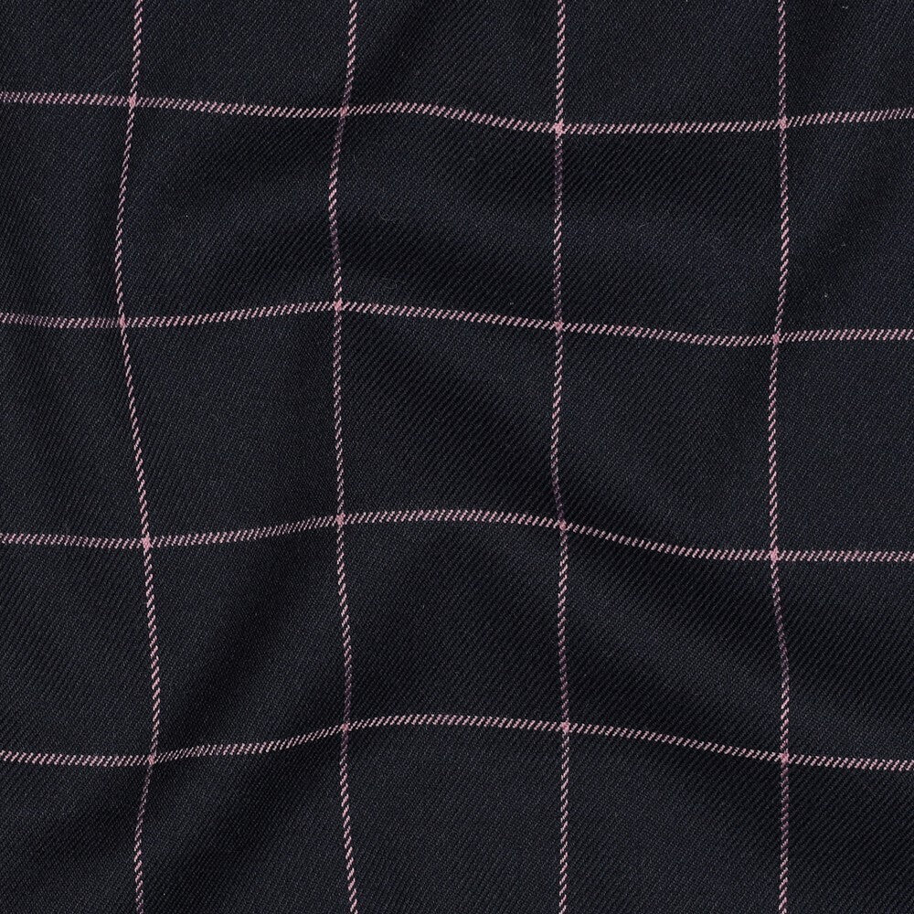 Viskosegemisch "Check" - navy/pink