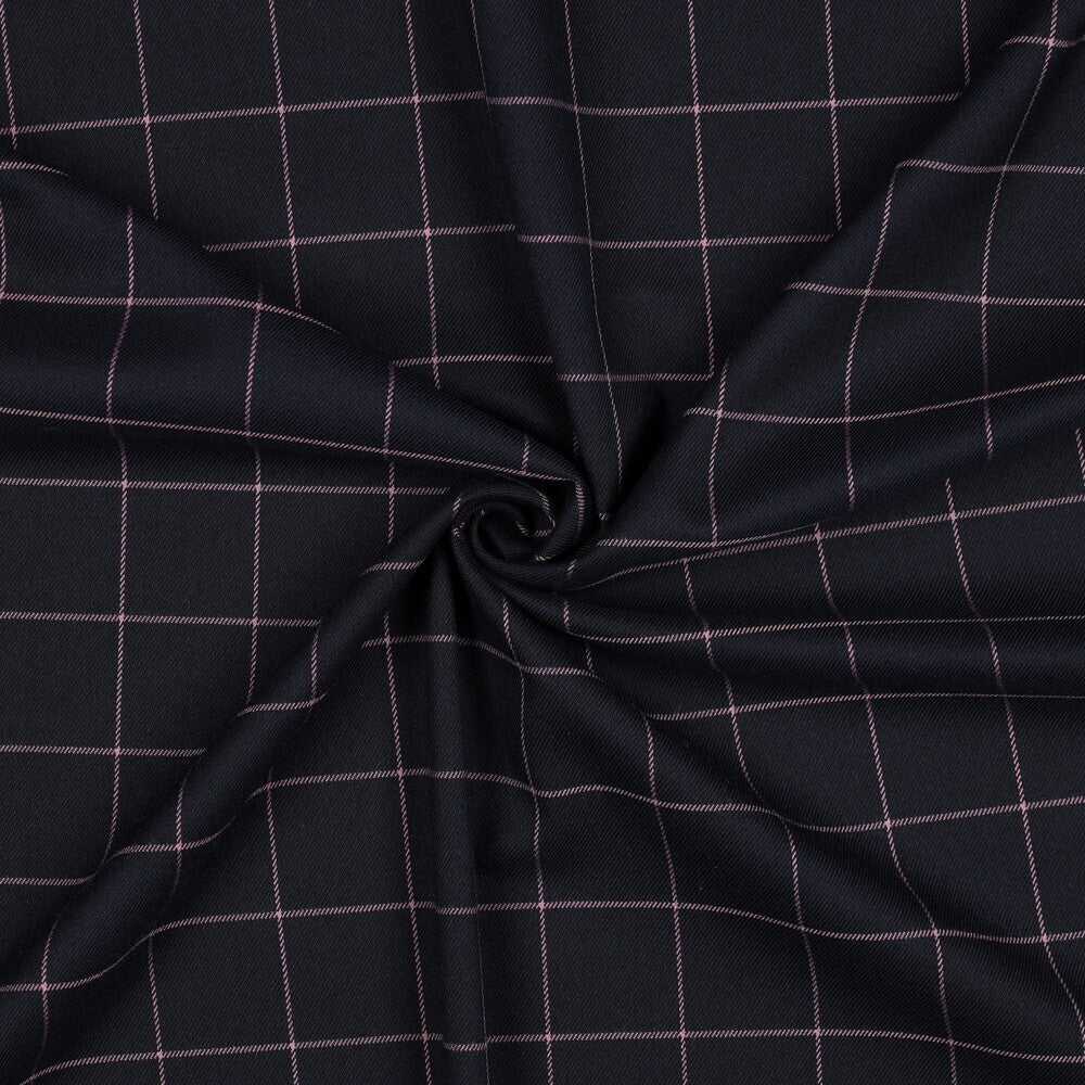 Viskosegemisch "Check" - navy/pink