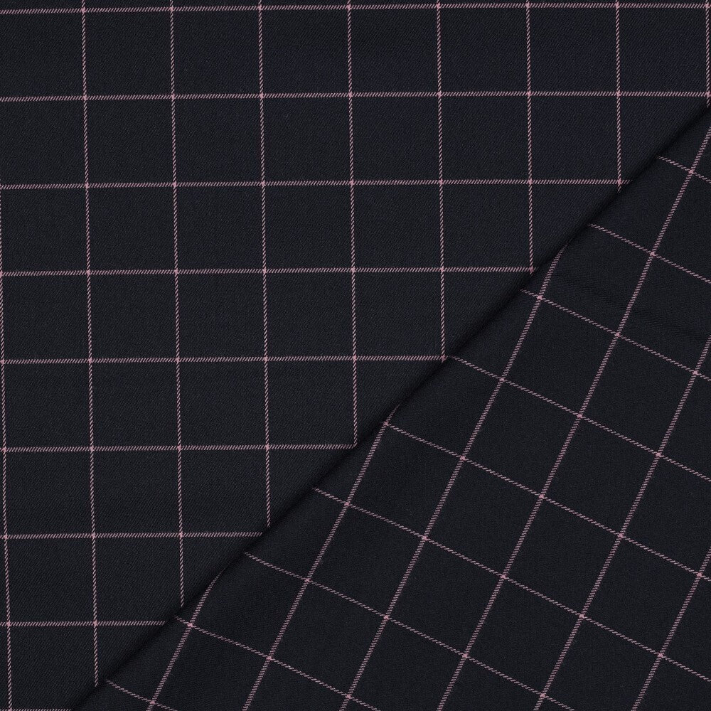 Viskosegemisch "Check" - navy/pink