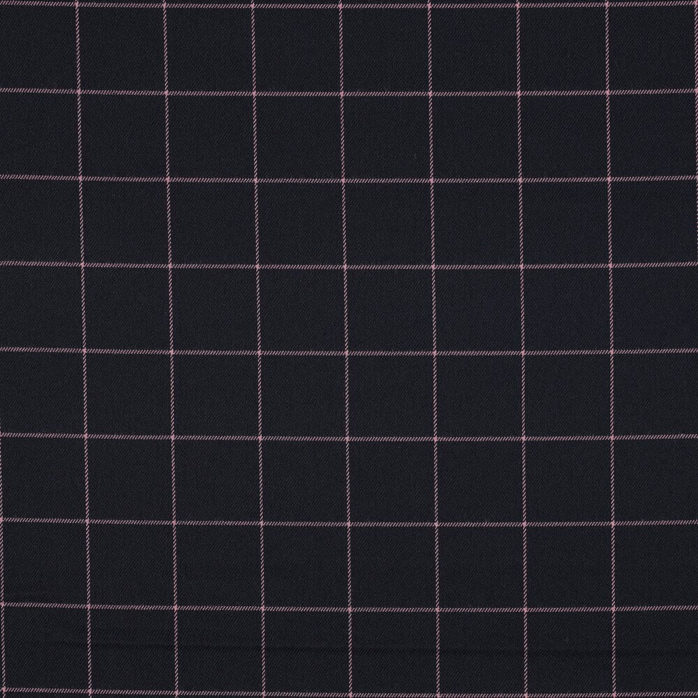 Viskosegemisch "Check" - navy/pink