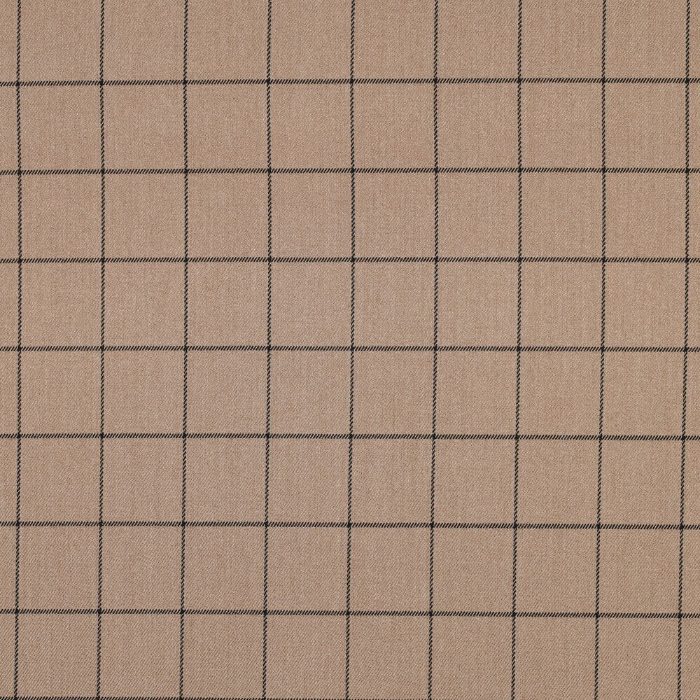 Viskosegemisch "Check" - beige/schwarz