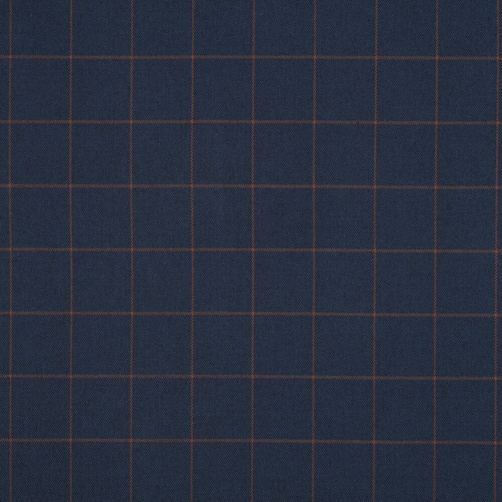 Viskosegemisch "Check" - dark denim/camel