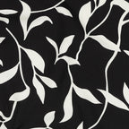 Viskose "Leaves" - schwarz/weiß
