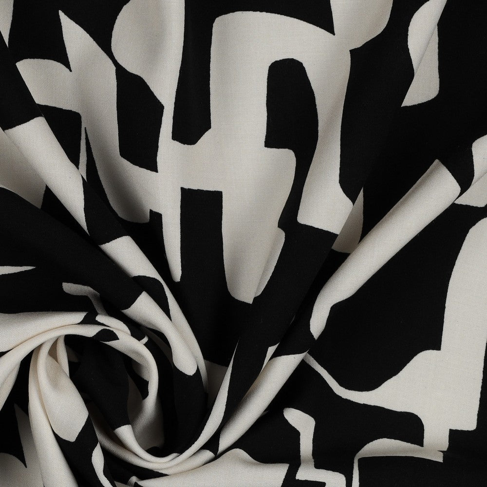 Viskose "abstract" - schwarz/offwhite *Videovorstellung*