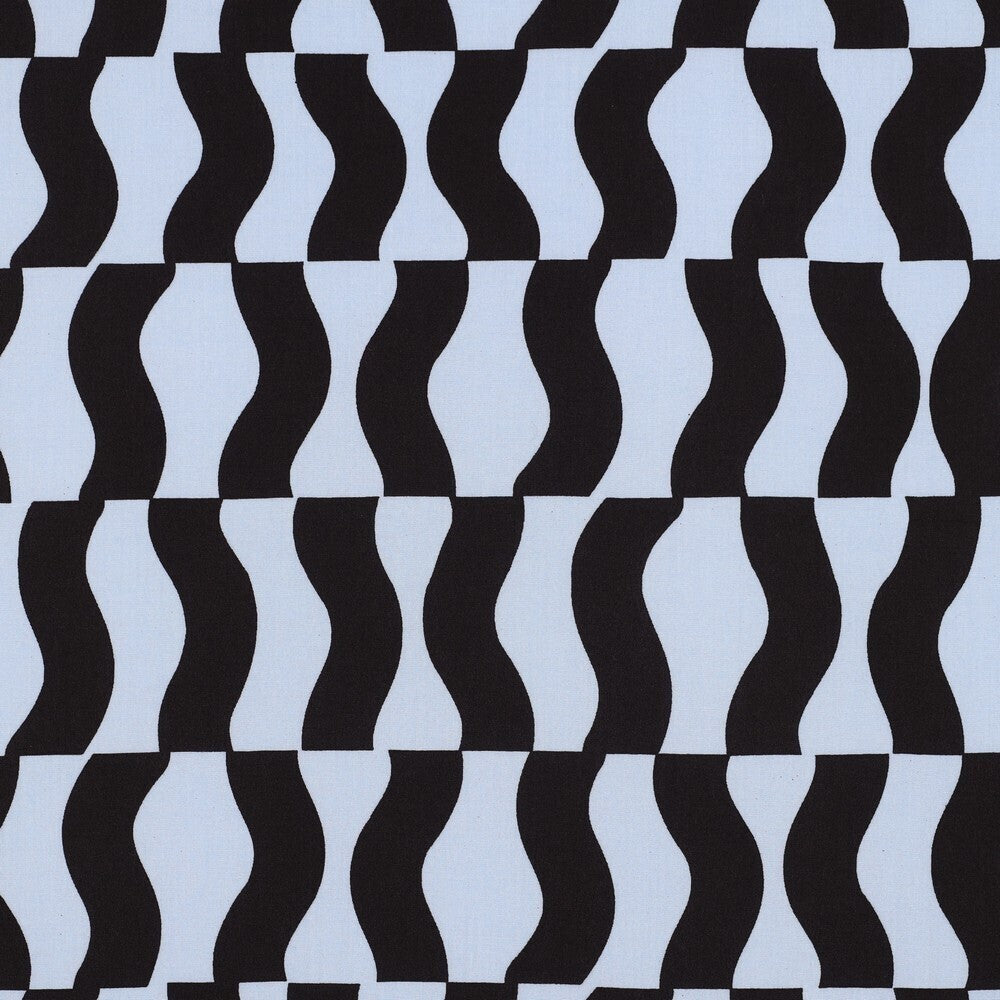 Viskose graphic - blau/schwarz