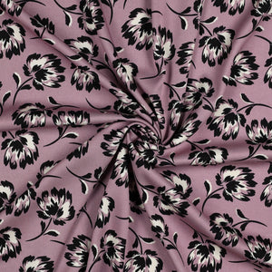 Viskose Stretch Twill Flower - malve *Videovorstellung*