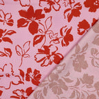 Baumwoll Satin "Flowers" - hellrosa