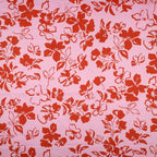 Baumwoll Satin "Flowers" - hellrosa