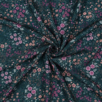 Viskose "Streublumen" - petrol