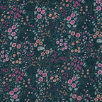Viskose "Streublumen" - petrol