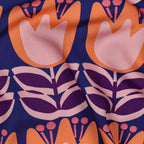 Viskose "Tulpen" - kobalt