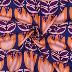 Viskose "Tulpen" - kobalt