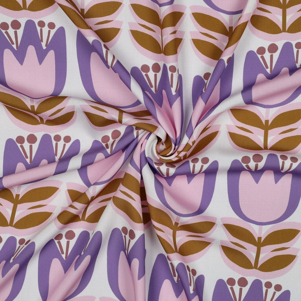 Viskose "Tulpen" - ecru