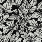 Viskose "floral" - schwarz