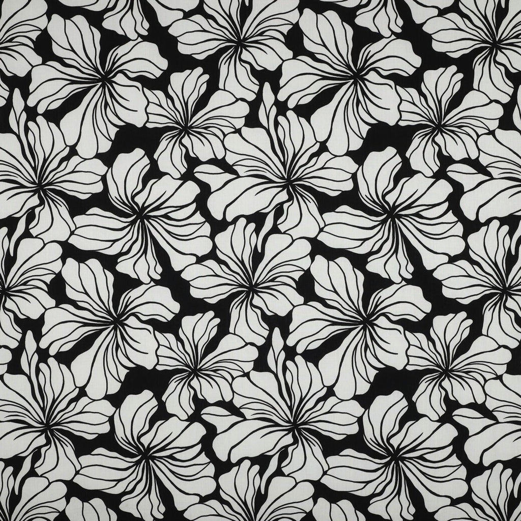 Viskose "floral" - schwarz