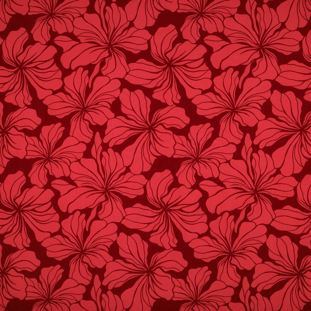 Viskose "floral" - rot