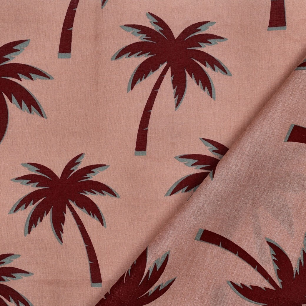 Baumwoll-Voile "Palms" - nude