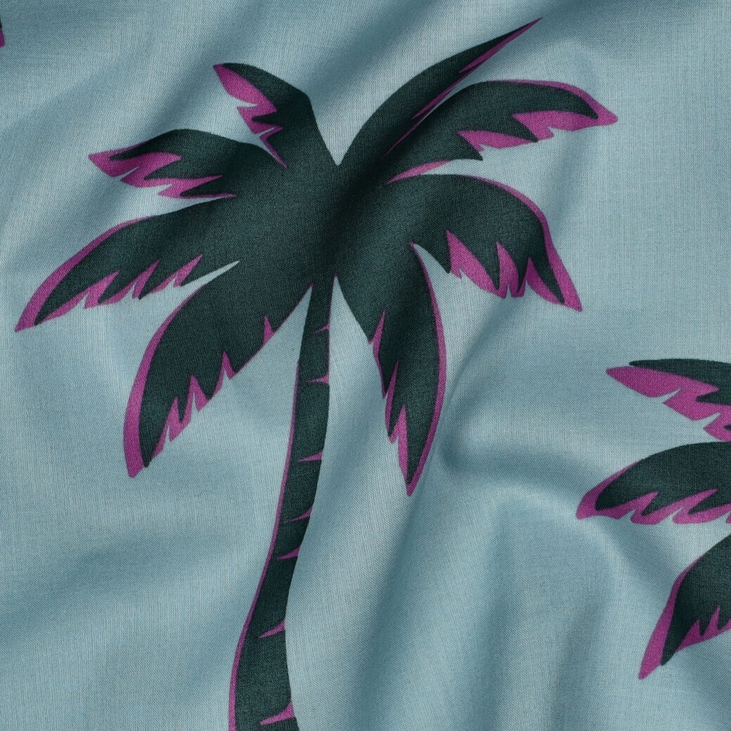 Baumwoll-Voile "Palms" - minze
