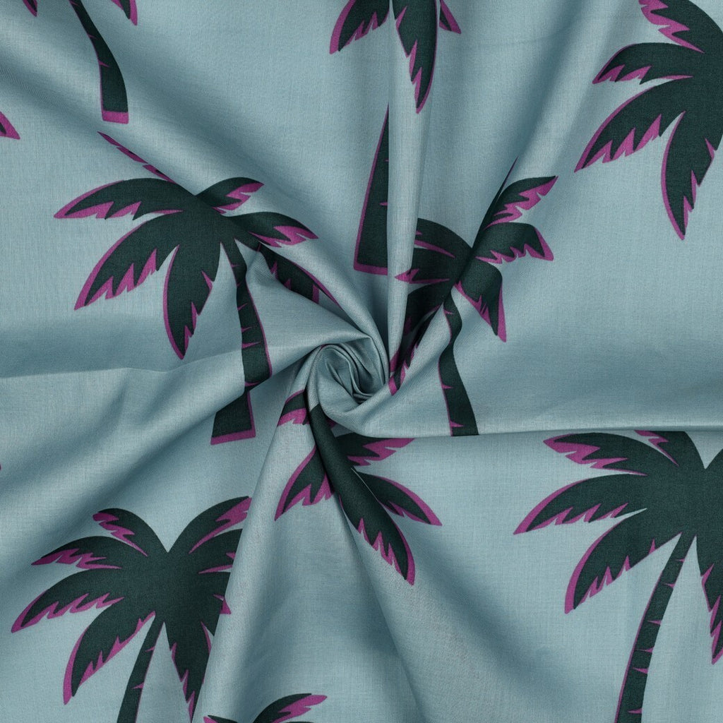 Baumwoll-Voile "Palms" - minze