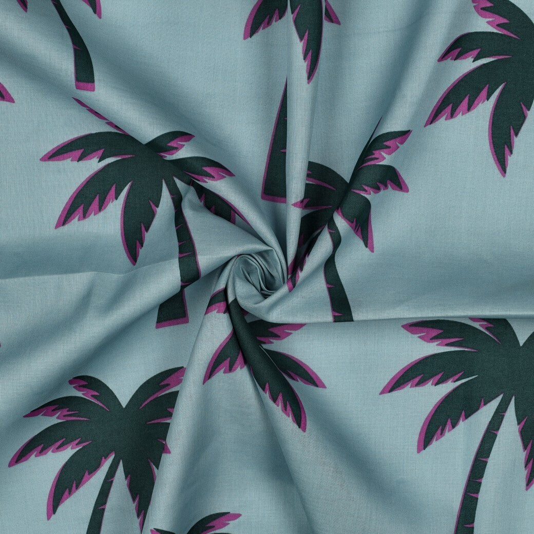 Baumwoll-Voile "Palms" - minze