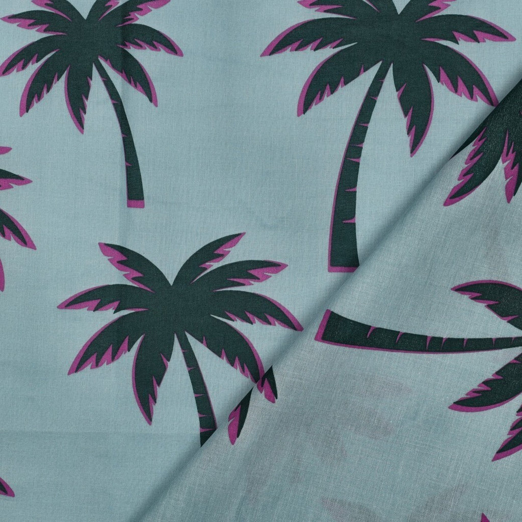 Baumwoll-Voile "Palms" - minze