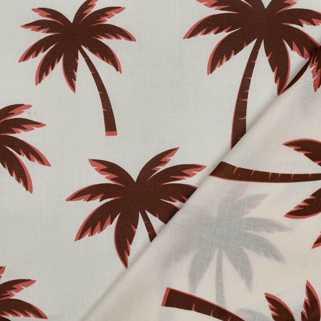 Baumwoll-Voile "Palms" - offwhite
