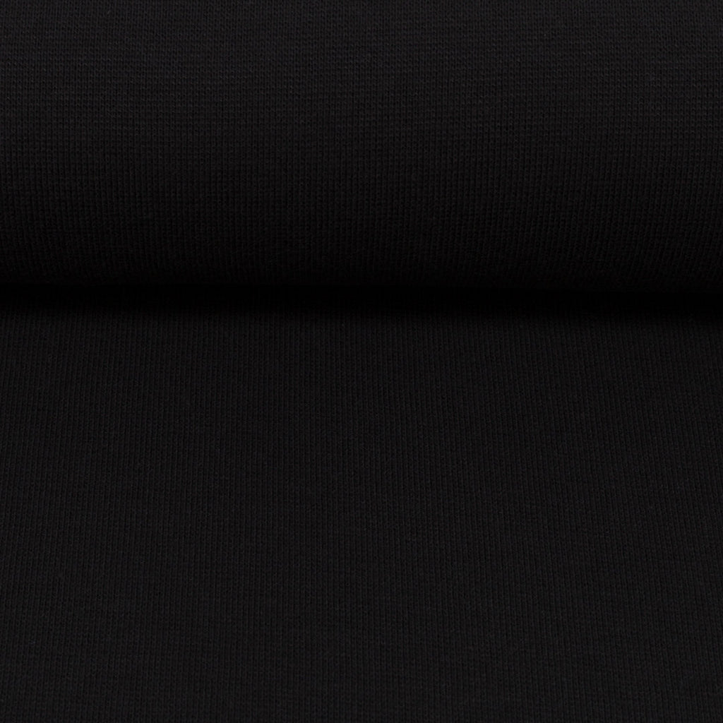 Bündchen Uni Basic - schwarz / Stoff "Heike" von Swafing