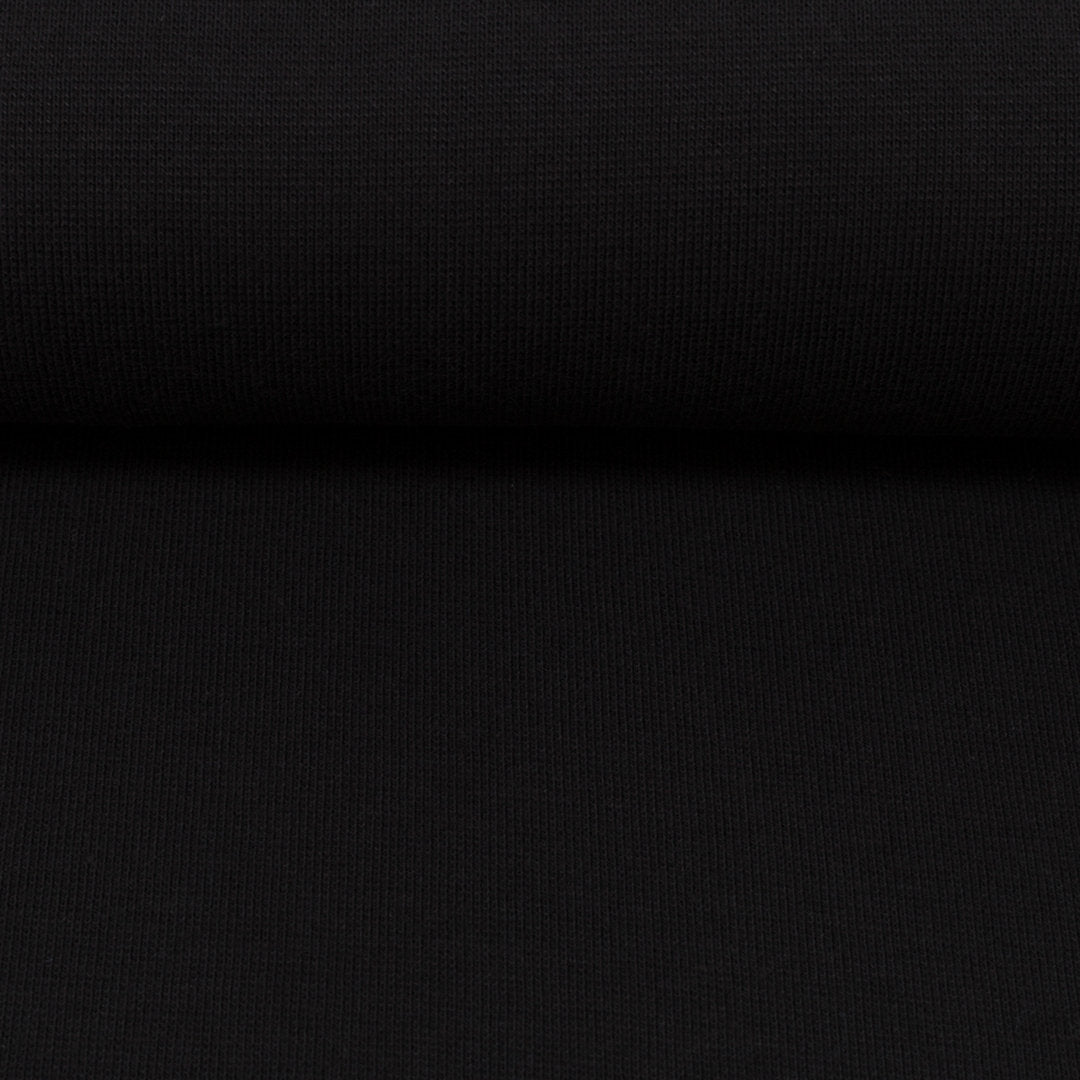 Bündchen Uni Basic - schwarz / Stoff "Heike" von Swafing