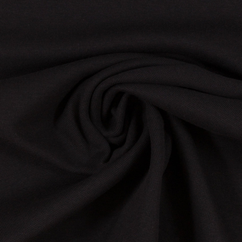 Bündchen Uni Basic - schwarz / Stoff "Heike" von Swafing