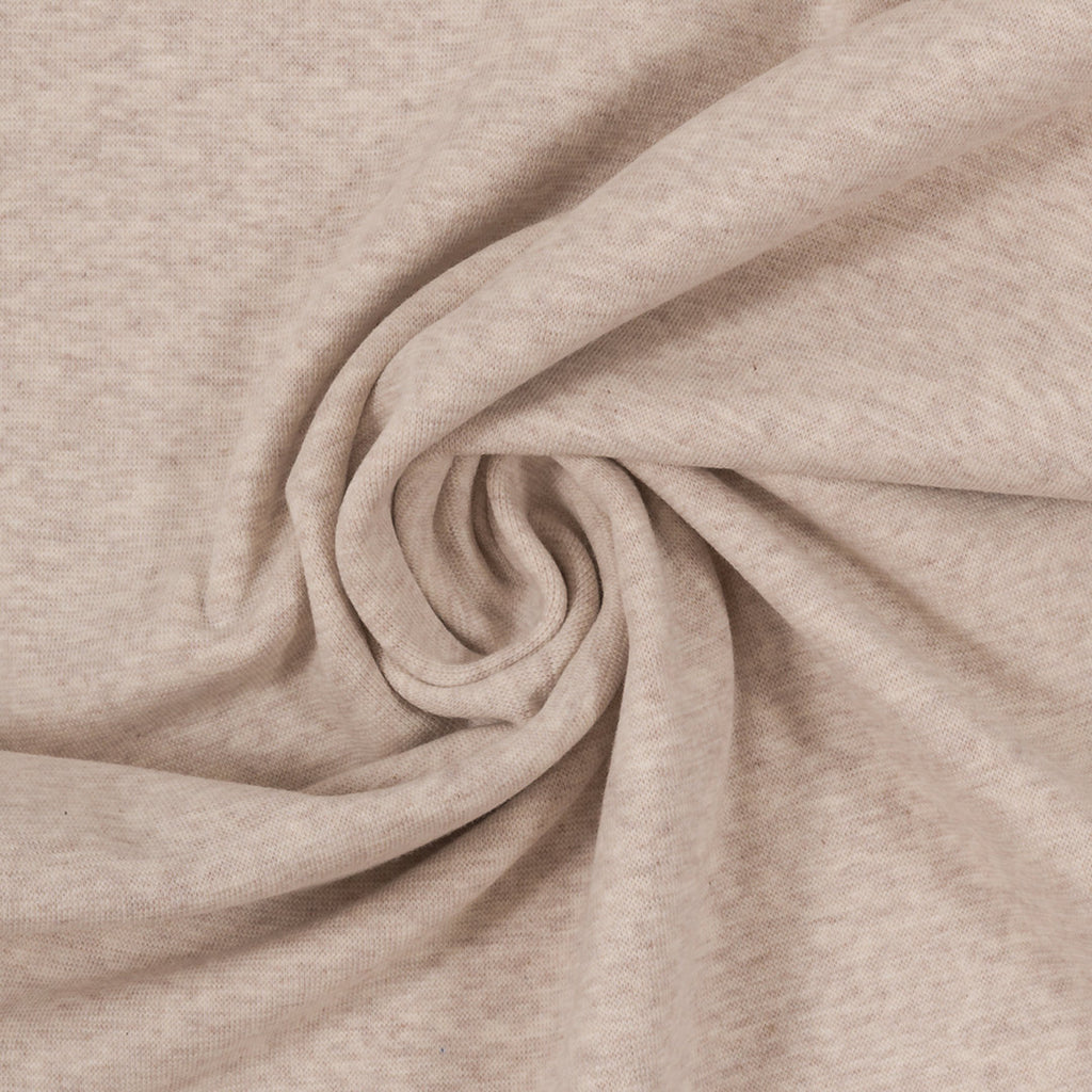 Bündchen Melange Uni Basic - naturweiß / Stoff "Heike" von Swafing