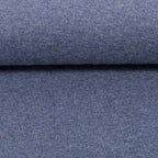 Bündchen Melange Uni Basic - mittelblau / Stoff "Heike" von Swafing