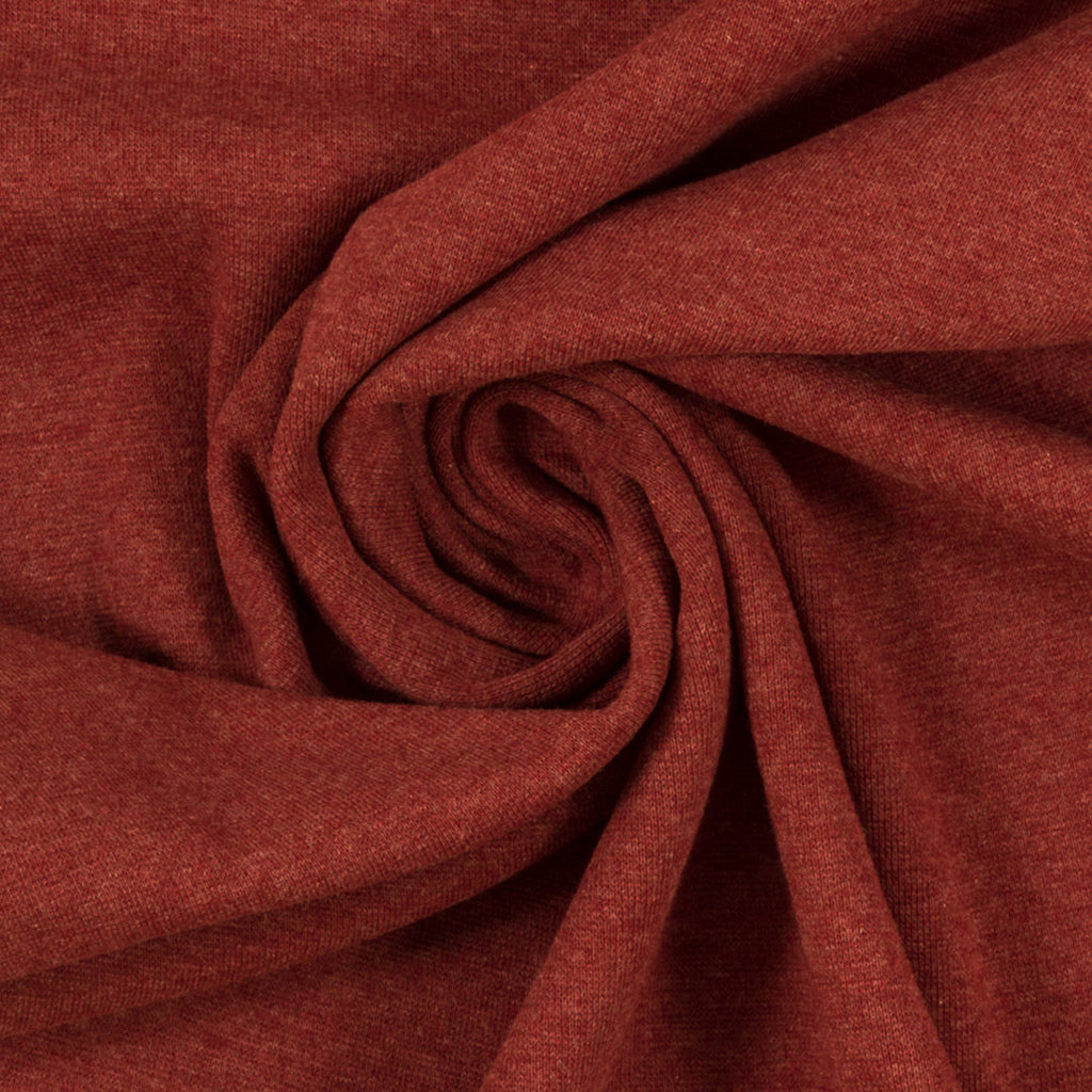 Bündchen Melange Uni Basic - cognac / Stoff "Heike" von Swafing
