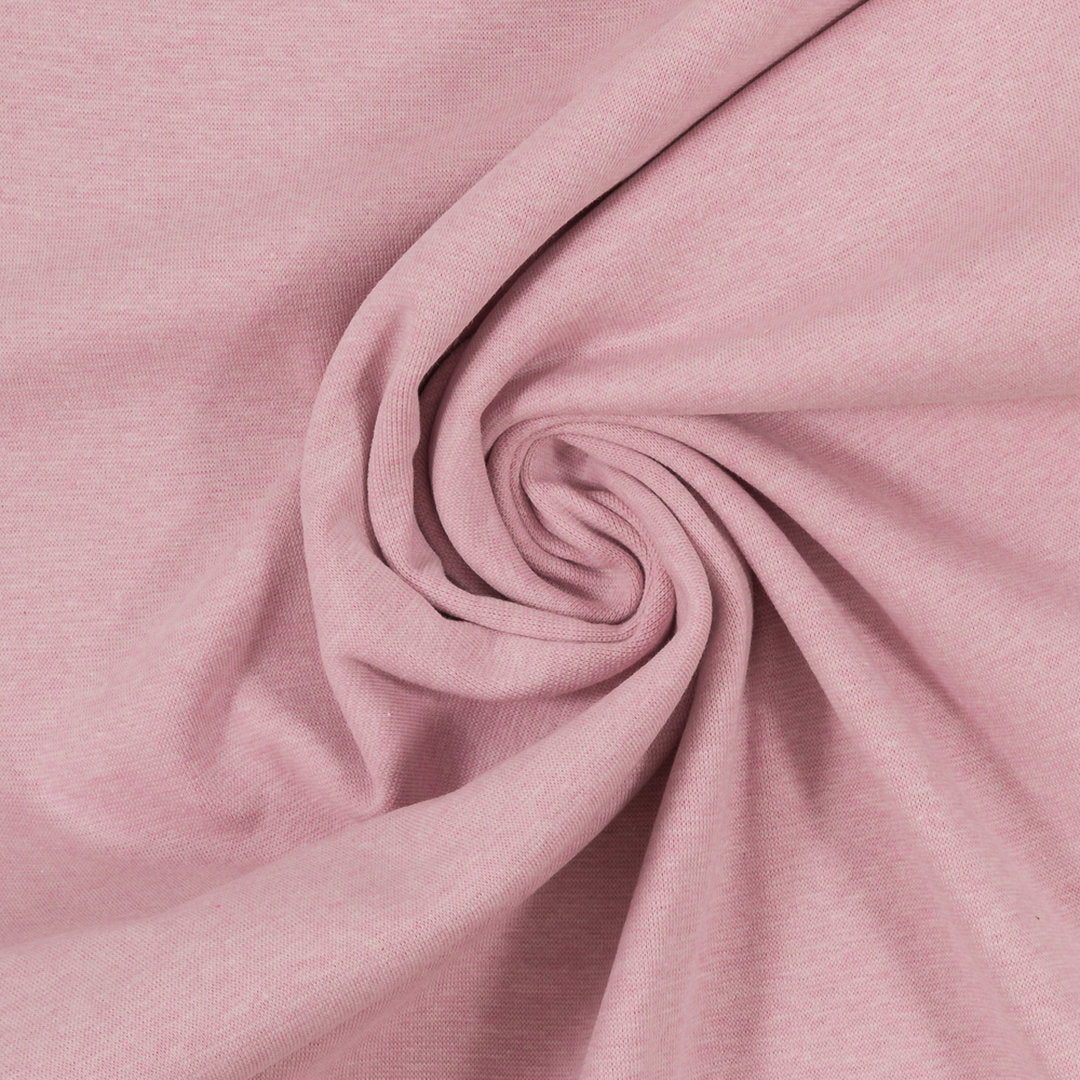 Bündchen Melange Uni Basic - rosa / Stoff "Heike" von Swafing