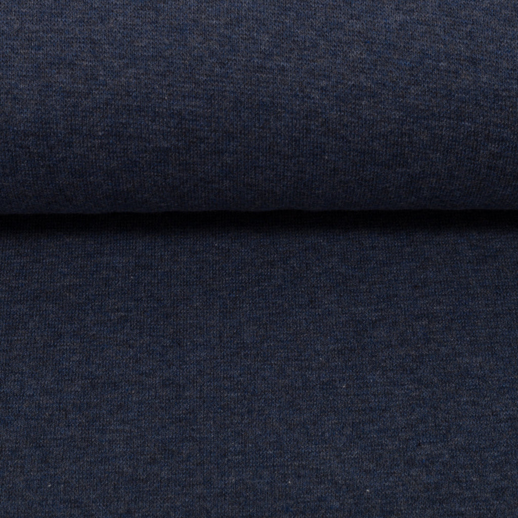 Bündchen Melange Uni Basic - dunkelblau / Stoff "Heike" von Swafing