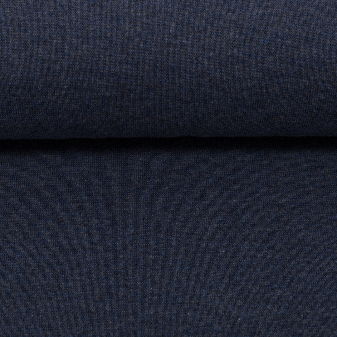 Bündchen Melange Uni Basic - dunkelblau / Stoff "Heike" von Swafing
