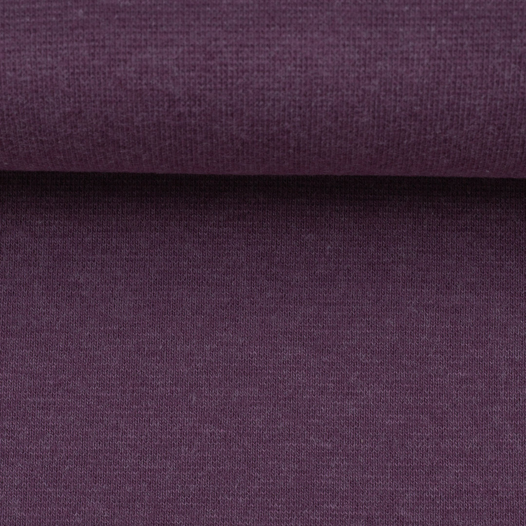 Bündchen Melange Uni Basic - beere / Stoff "Heike" von Swafing
