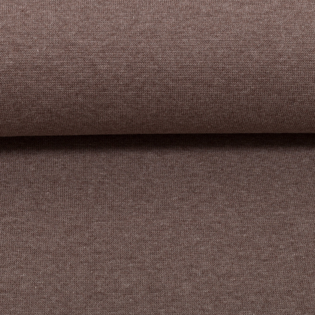 Bündchen Melange Uni Basic - braun / Stoff "Heike" von Swafing