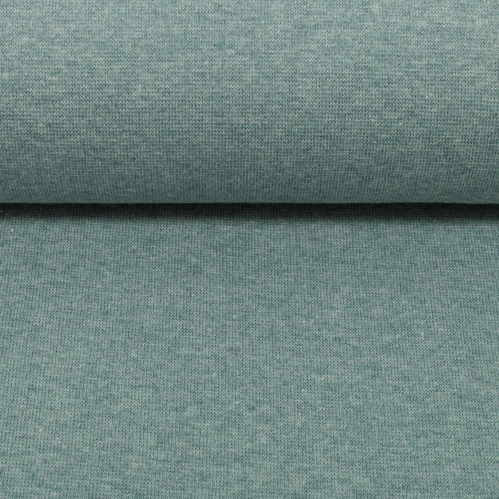 Bündchen Melange Uni Basic - salbei / Stoff "Heike" von Swafing
