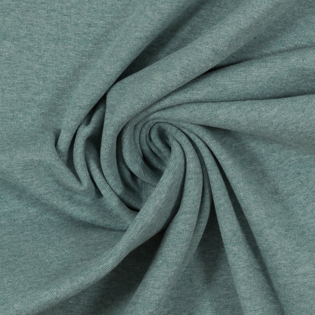Bündchen Melange Uni Basic - salbei / Stoff "Heike" von Swafing