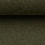 Bündchen Melange Uni Basic - khaki / Stoff "Heike" von Swafing