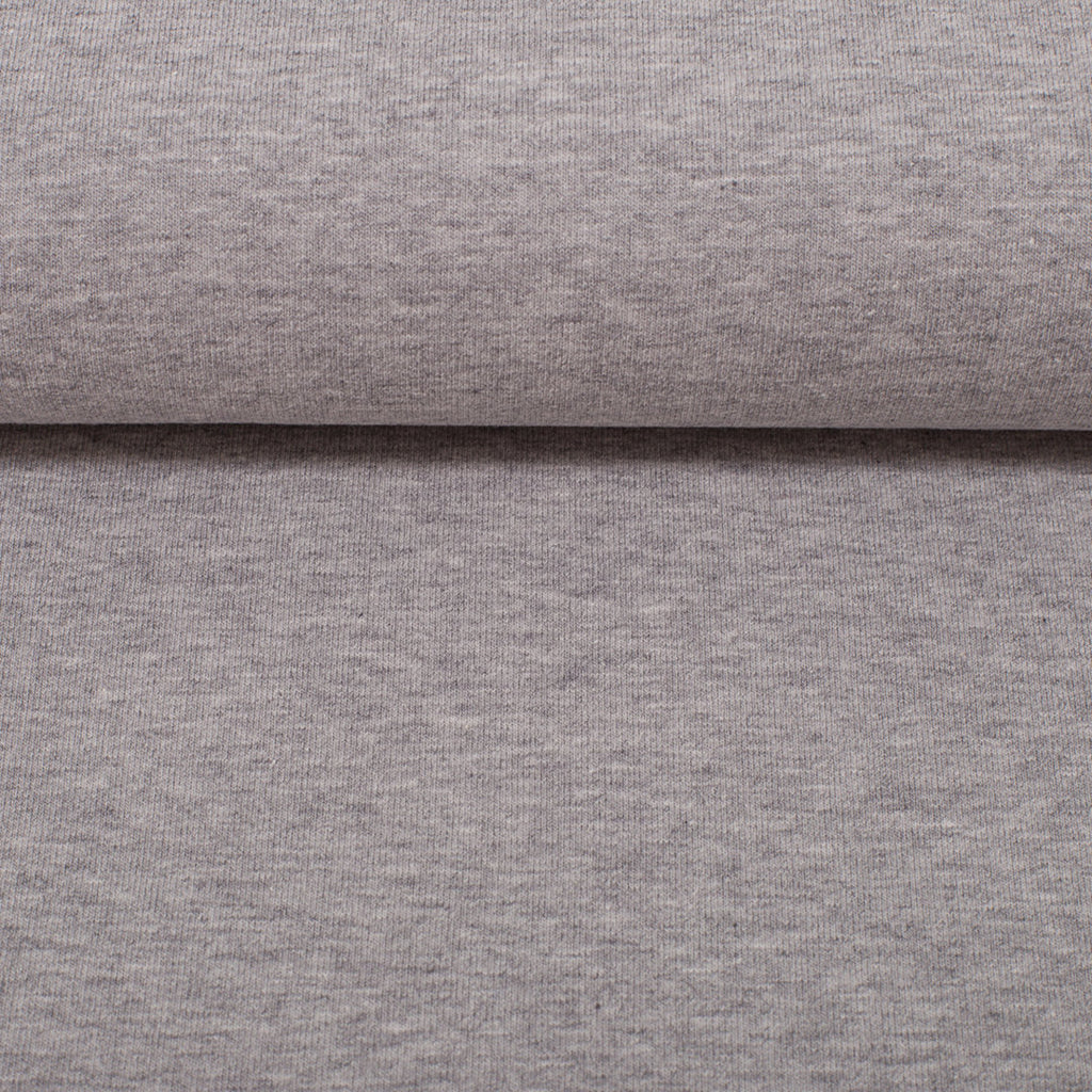 Sweat Melange Uni Basic - hellgrau / Stoff "Eike" von Swafing